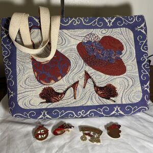 Red Hat Ladies Society Lot Purse And 4 Supporting Members Pins